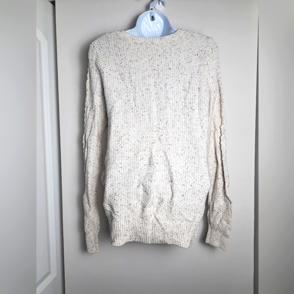 nfetti sweater cable knit sleeve crew neck sz M - Picture 2 of 6